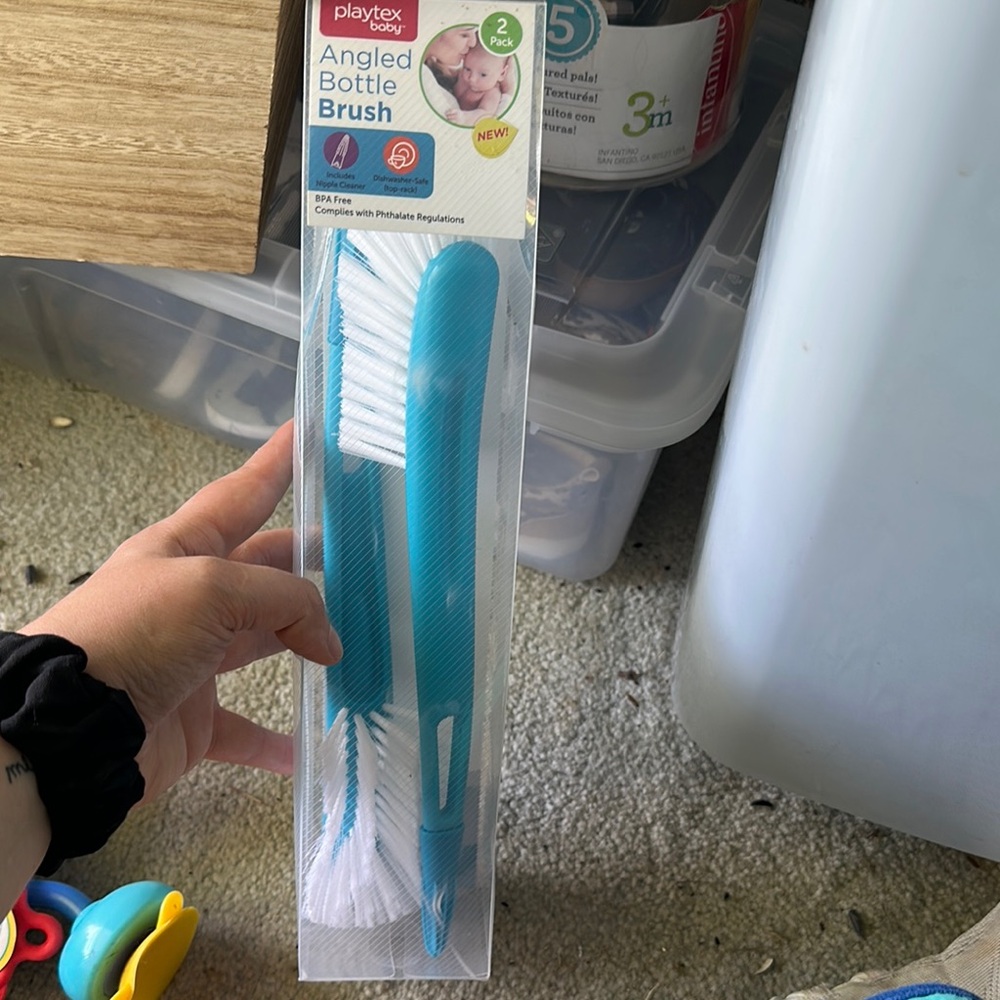 Playtex Blue and White Bath Tool Set